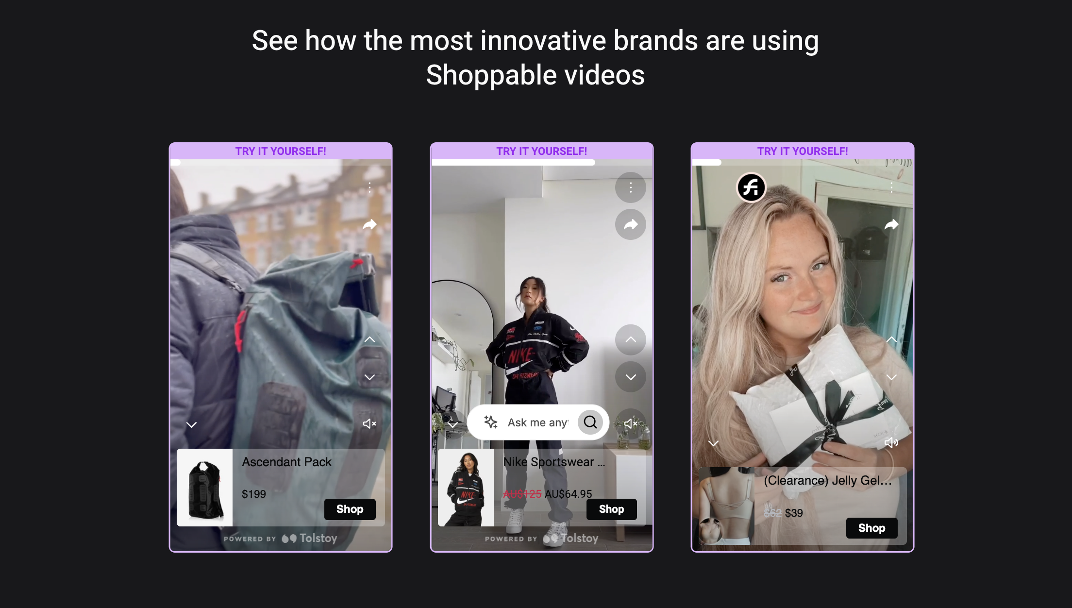 Shoppable videos