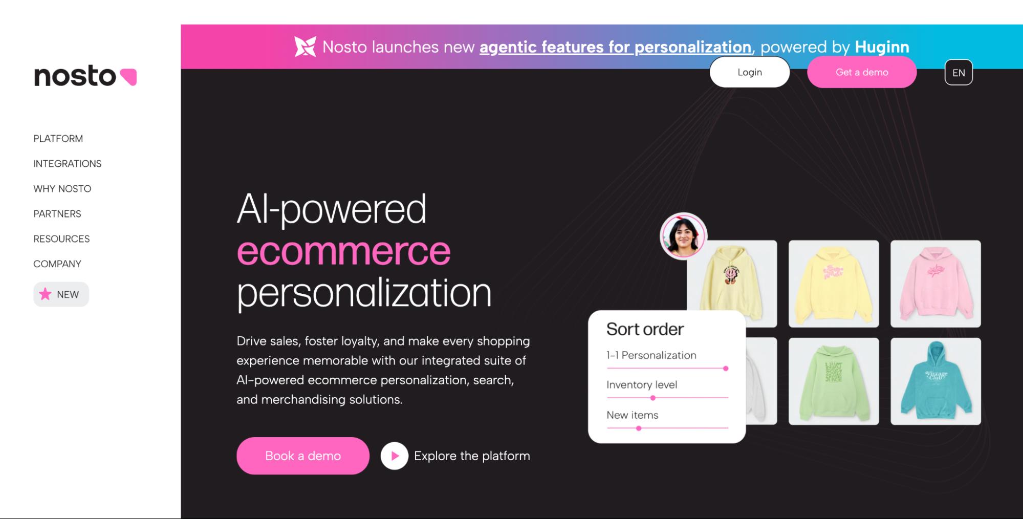 nosto homepage