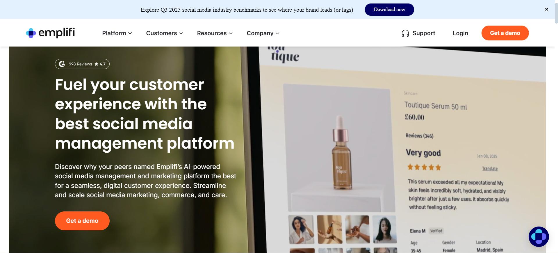 Emplifi homepage